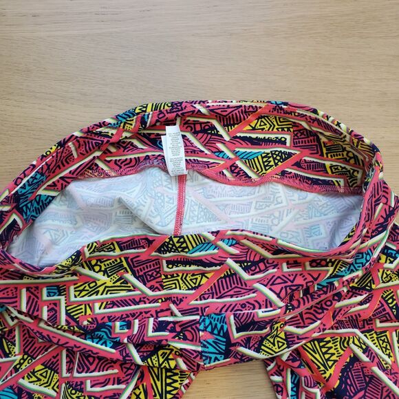 NEW LuLaRoe Pink Geometric Leggings - Picture 6 of 8